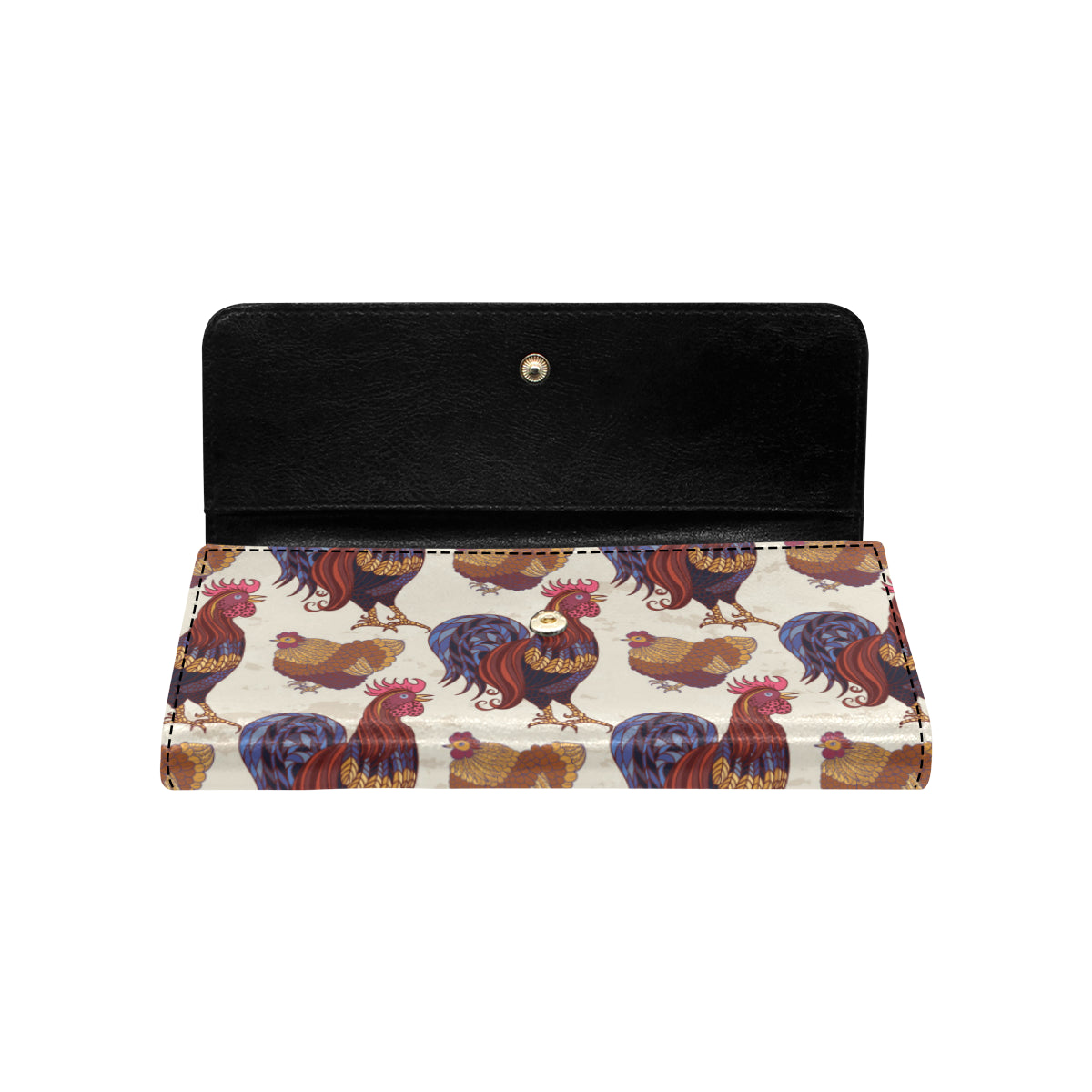 Rooster Pattern Print Design A03 Women's Trifold Wallet
