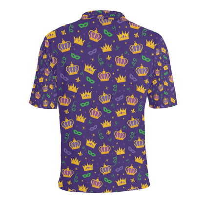 Mardi Gras Pattern Print Design 03 Men Polo Shirt
