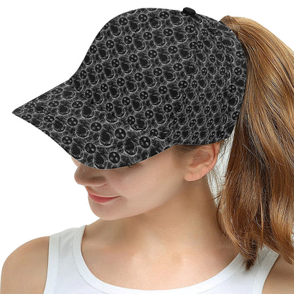 Sun Moon White Design Themed Print Snapback Cap