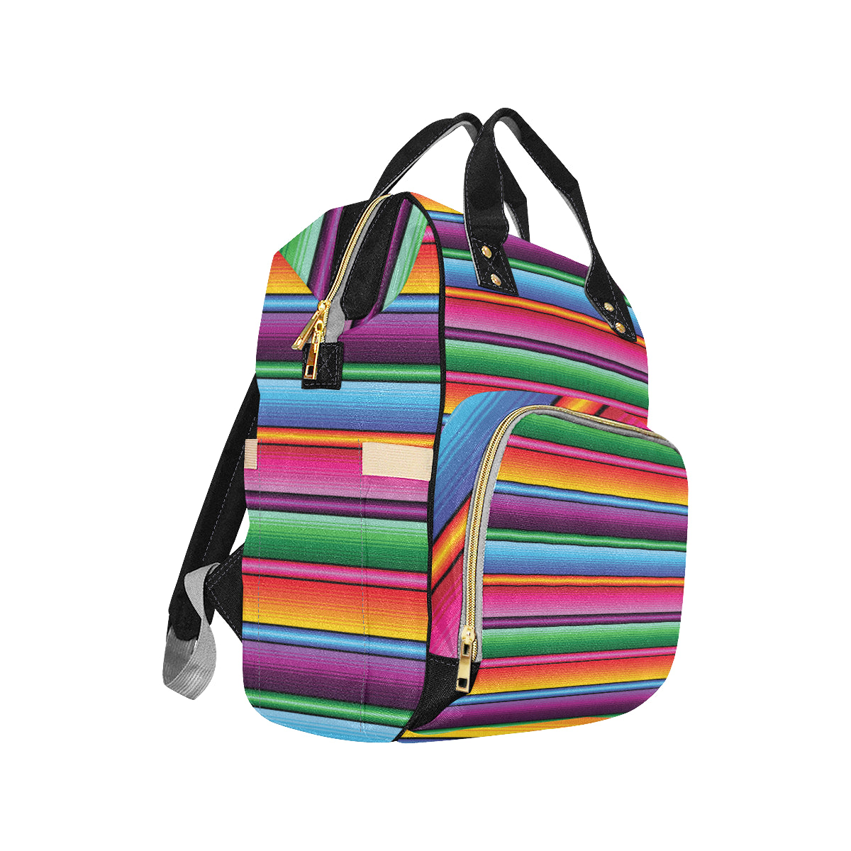 Mexican Blanket Colorful Print Pattern Diaper Bag Backpack