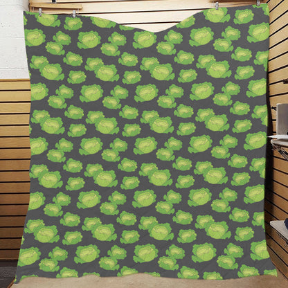 Cabbage Pattern Print Design 01 Premium Quilt