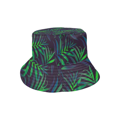 Palm Leaves Pattern Print Design PL01 Unisex Bucket Hat