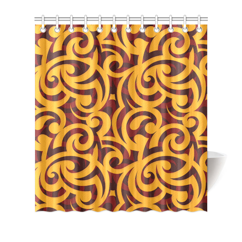 Maori Pattern Print Design 02 Shower Curtain