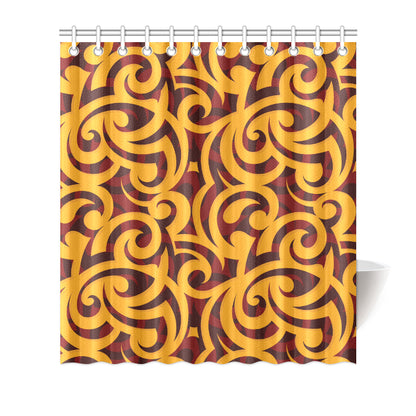 Maori Pattern Print Design 02 Shower Curtain