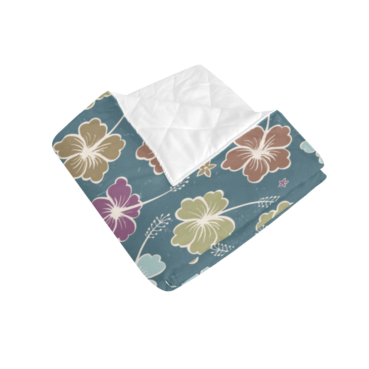 Hibiscus Pattern Print Design HB033 Premium Quilt