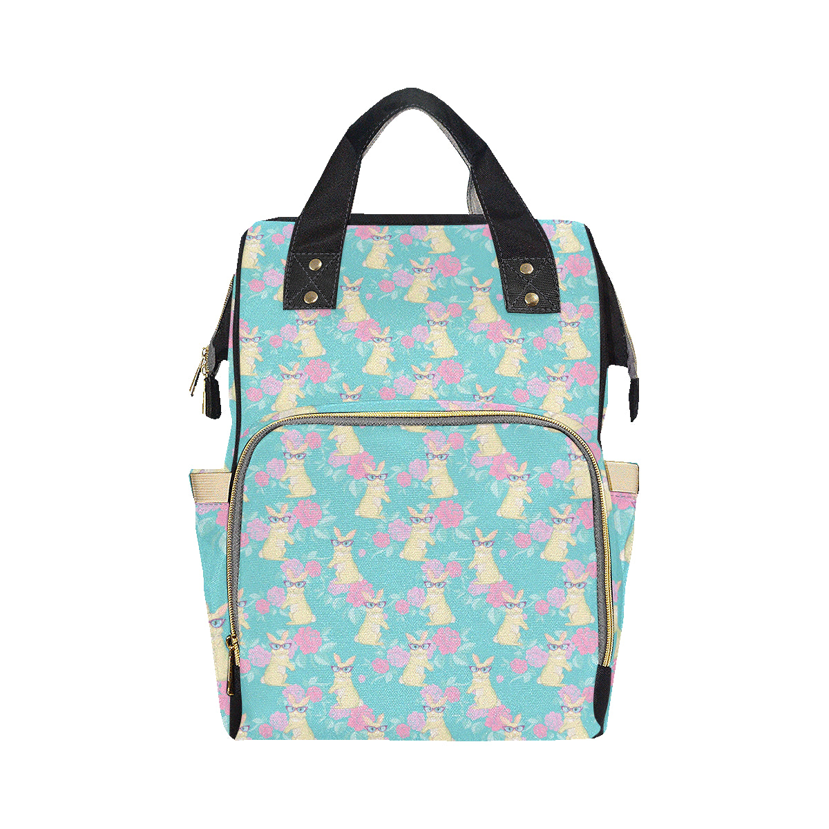 Rabbit Pattern Print Design RB05 Diaper Bag Backpack