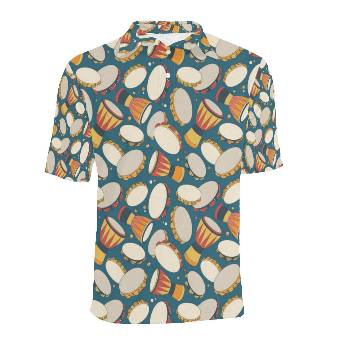 Tambourine Pattern Print Design 01 Men Polo Shirt