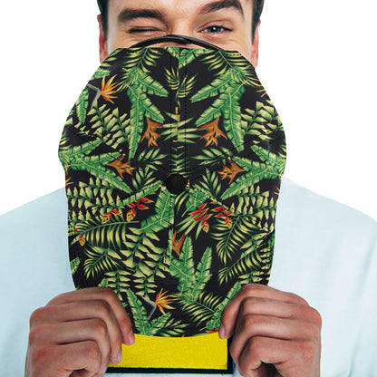 Hawaiian Flower Tropical Palm Leaves Snapback Cap