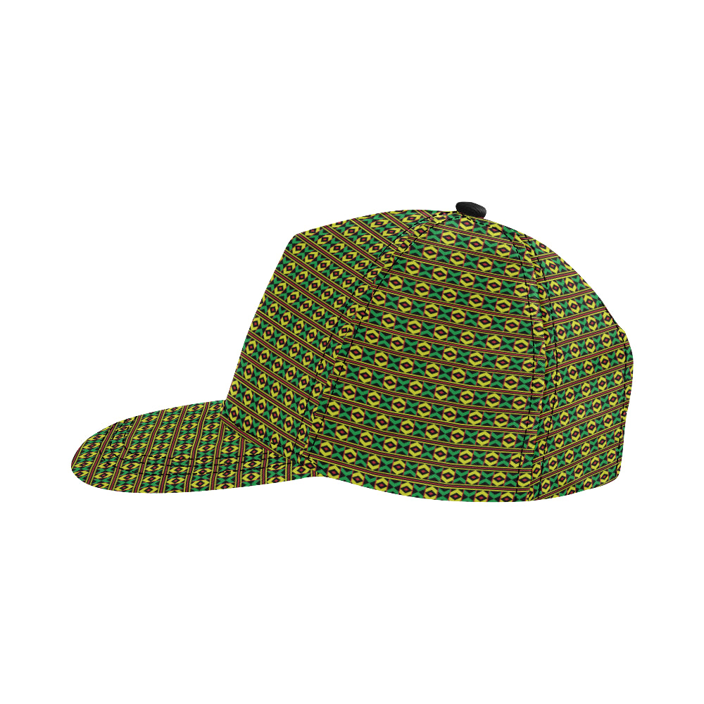 African Geometric Print Pattern Snapback Cap