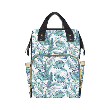 Pattern Tropical Palm Leaves Diaper Bag Backpack