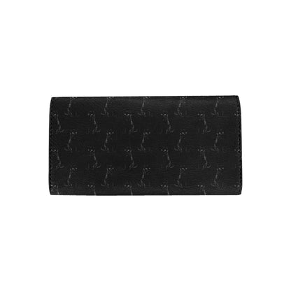 Black Cat Pattern Print Design 03 Women's Trifold Wallet