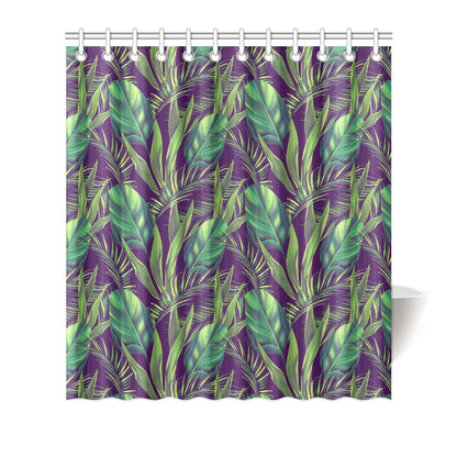 Palm Leaves Pattern Print Design PL03 Shower Curtain
