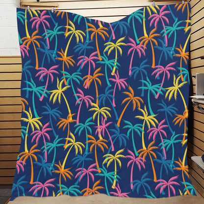Palm Tree Pattern Print Design PT013 Premium Quilt