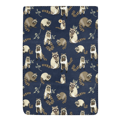 Raccoon Pattern Print Design A06 Women's Trifold Wallet