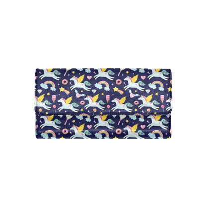 Pegasus Pattern Print Design 05 Women's Trifold Wallet