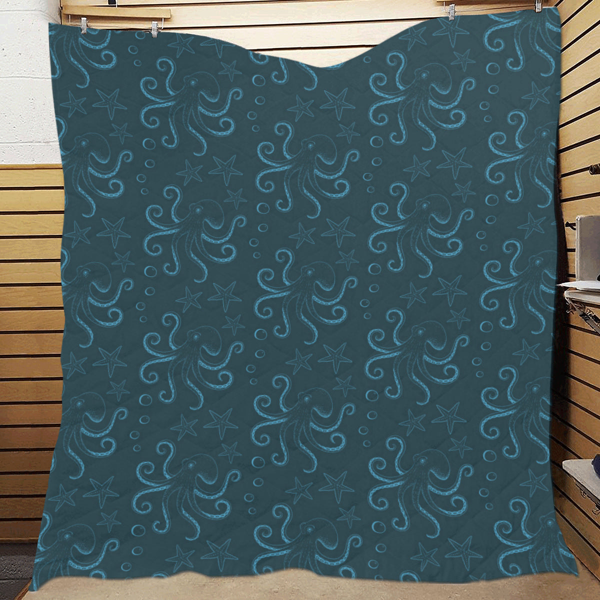 Octopus Pattern Print Design A05 Premium Quilt