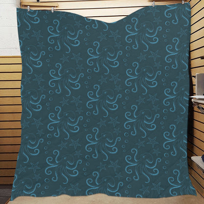 Octopus Pattern Print Design A05 Premium Quilt