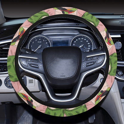 Pig Print Design LKS403 Steering Wheel Cover with Elastic Edge