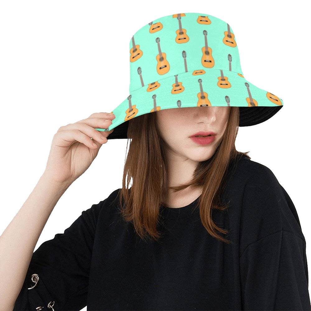 Acoustic Guitar Print Design LKS403 Unisex Bucket Hat