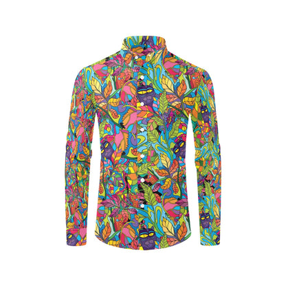 Trippy Print Design LKS301 Men's Long Sleeve Dress Shirt