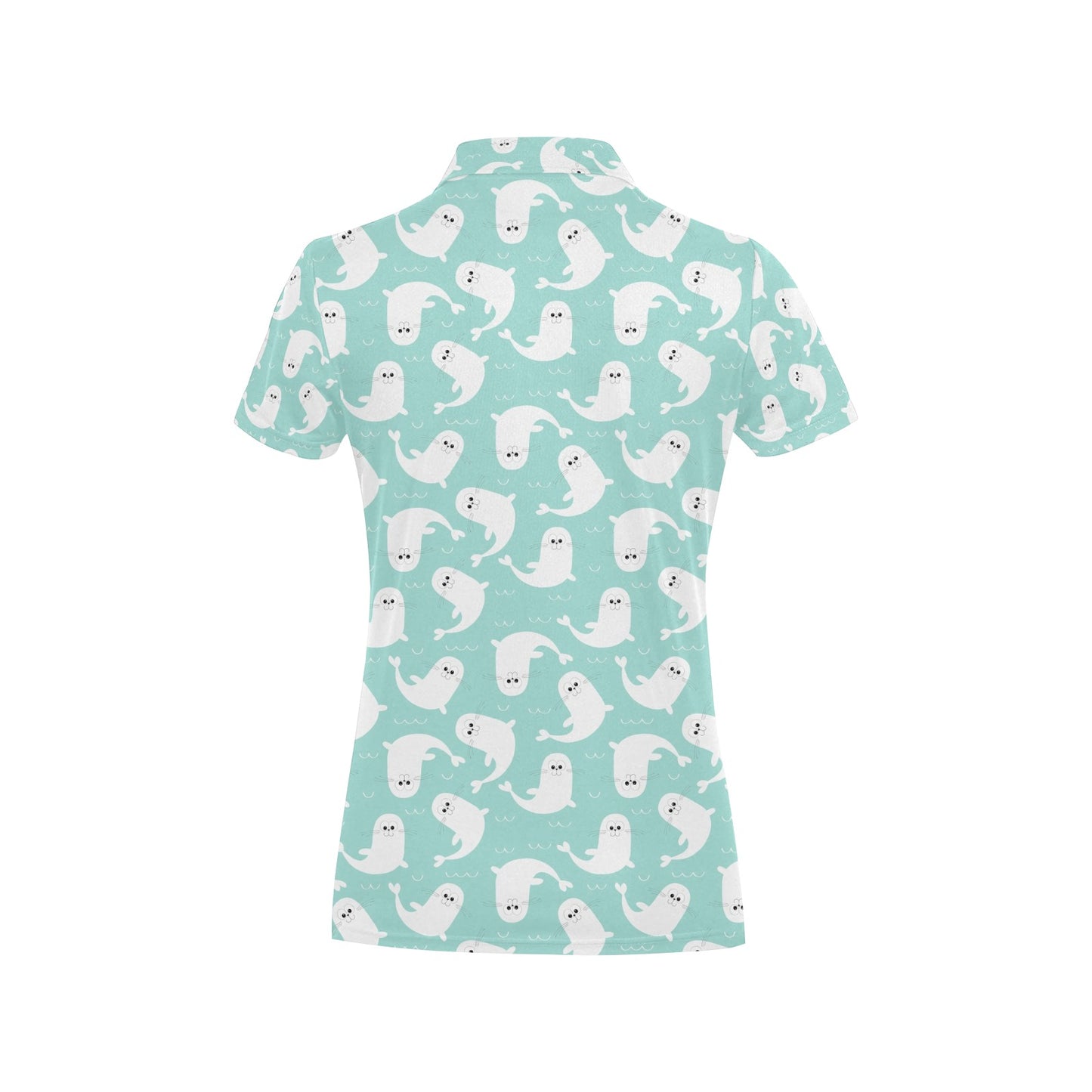 Sea Lion Print Design LKS401 Women's Polo Shirt