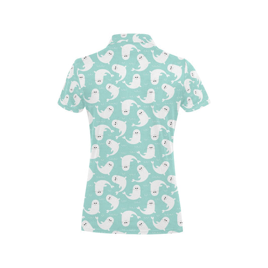 Sea Lion Print Design LKS401 Women's Polo Shirt