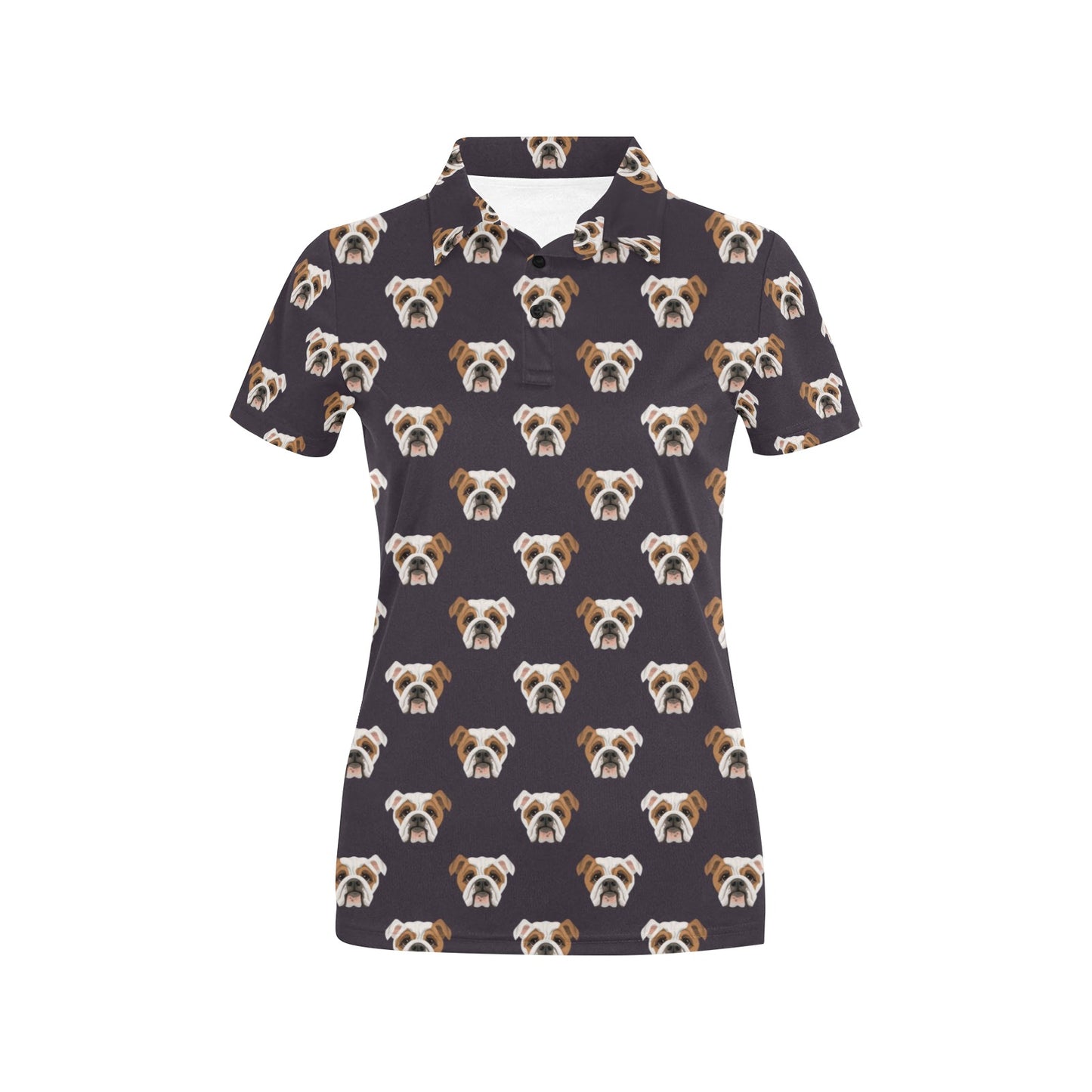 Bulldogs Pattern Print Design 03 Women's Polo Shirt