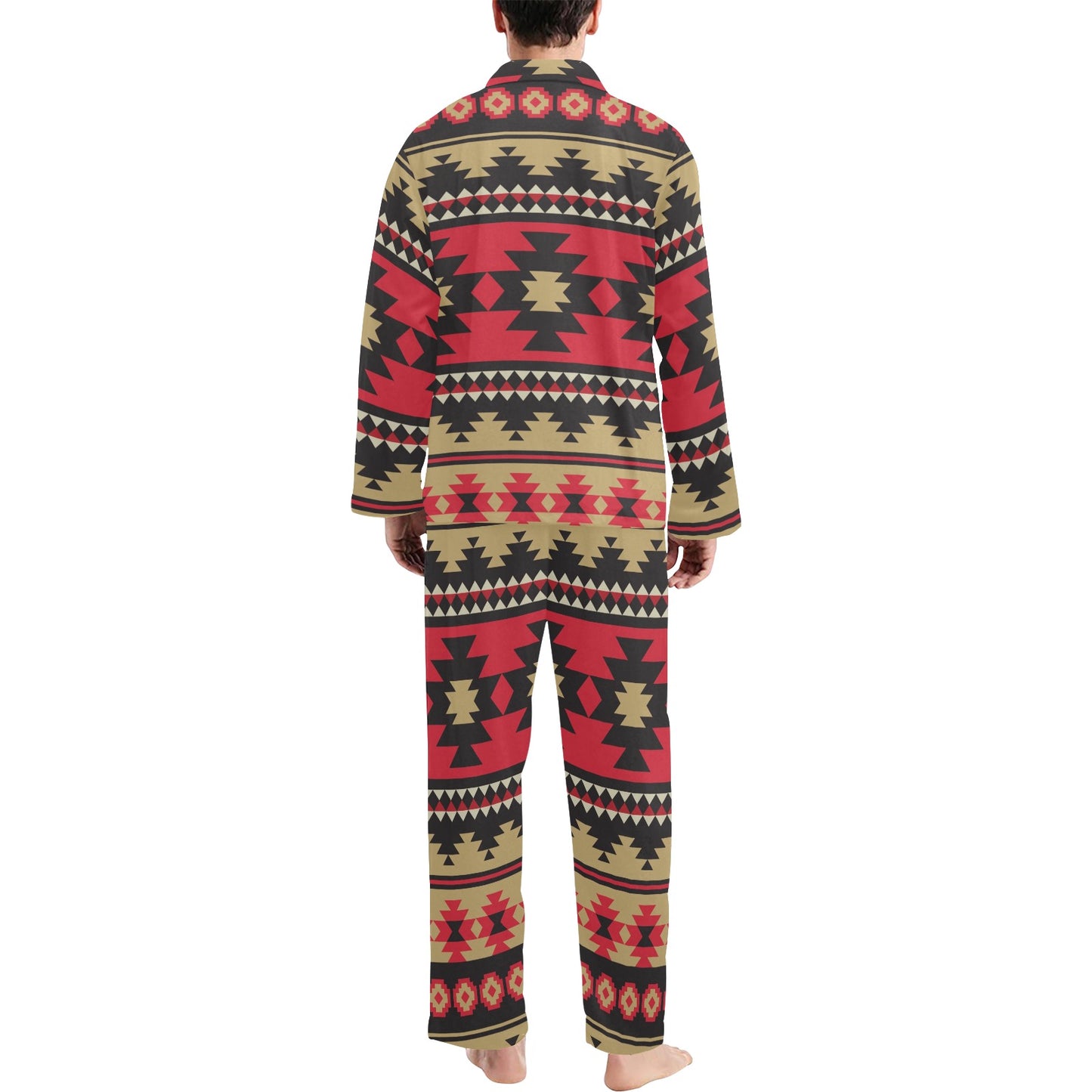 Navajo Pattern Print Design A04 Men's Long Pajama Set