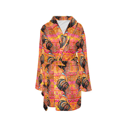 African Girl Aztec Women's Fleece Robe