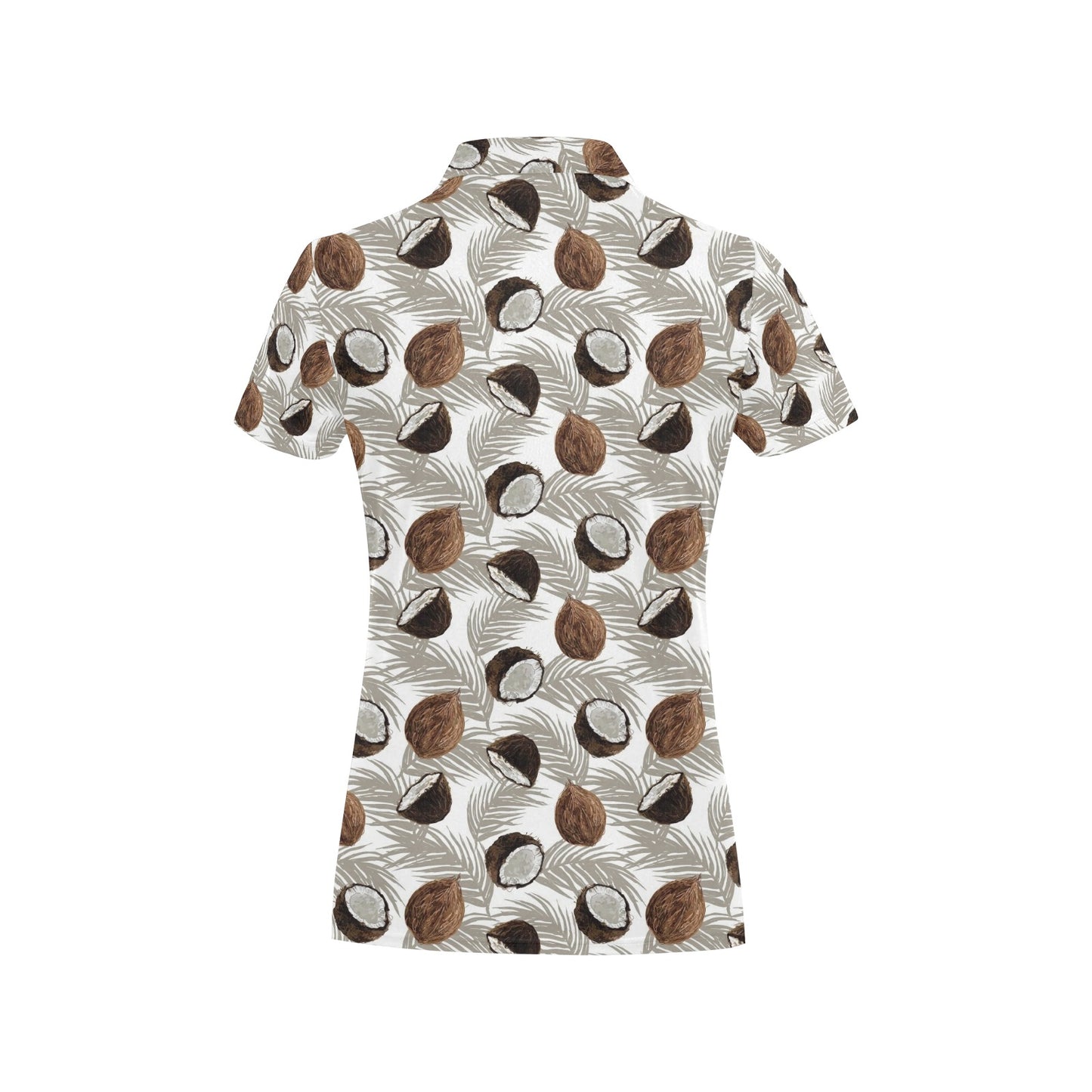 Coconut Pattern Print Design CN03 Women's Polo Shirt