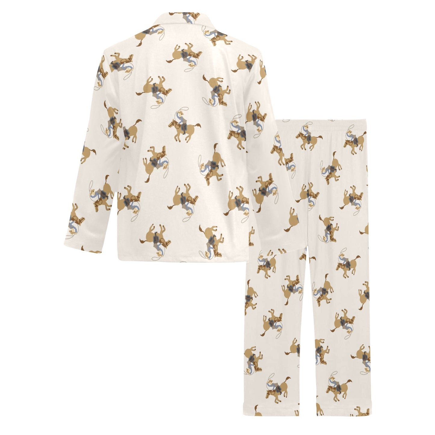 Cowboy Pattern Print Design 01 Men's Long Pajama Set