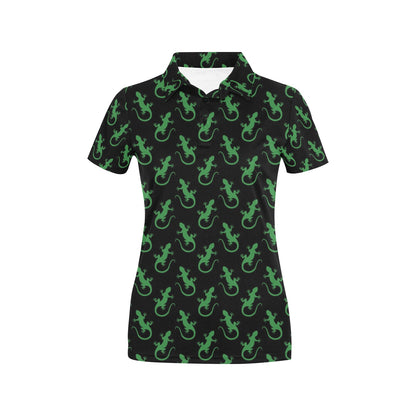 lizard Print Design LKS401 Women's Polo Shirt