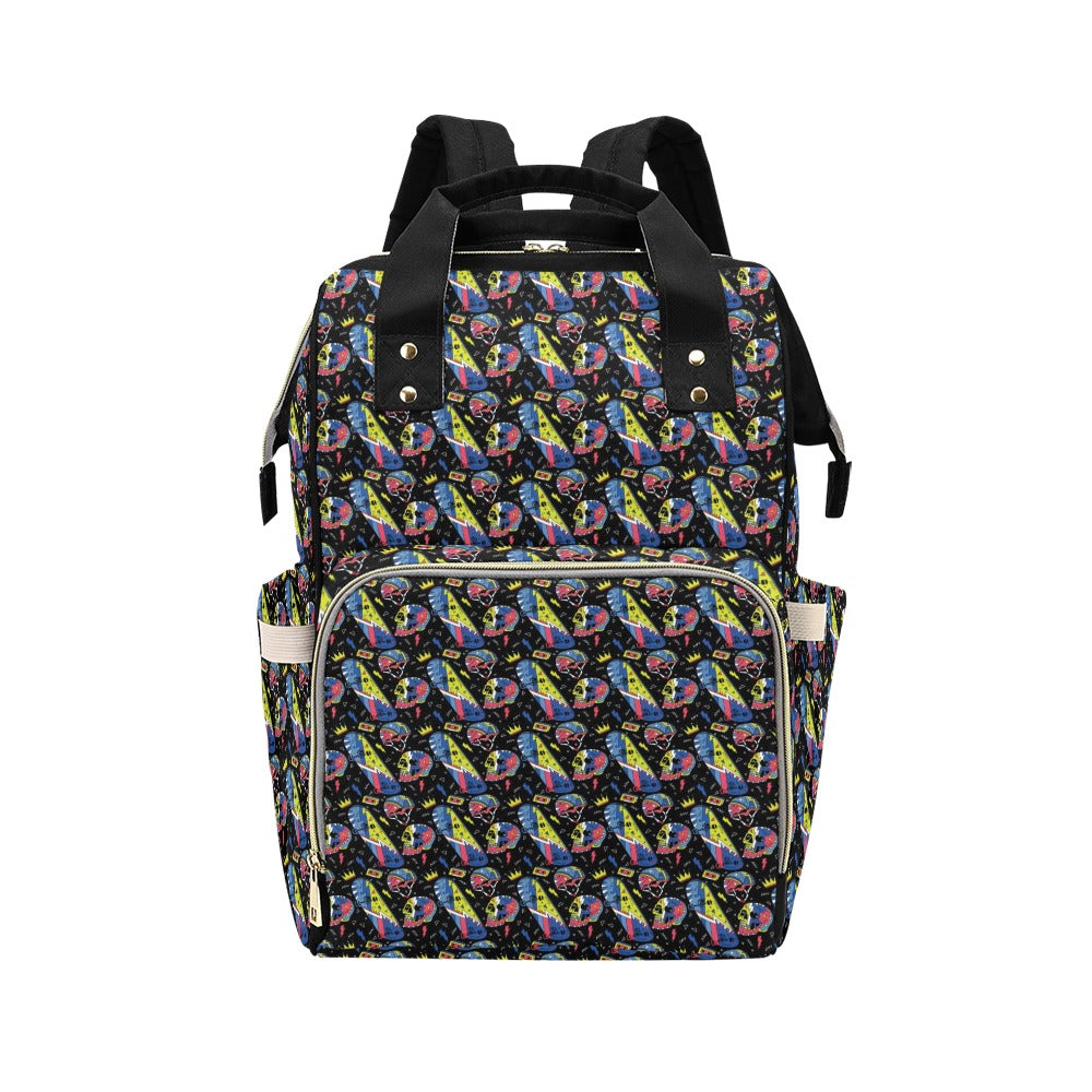 Skateboard Print Design LKS304 Diaper Bag Backpack