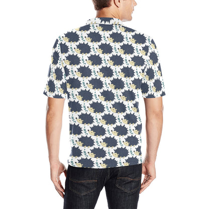 Hedgehog Print Design LKS401 Men Polo Shirt