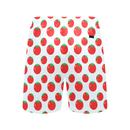 Tomato Print Design LKS307 Men's Swim Trunks Beach Shorts
