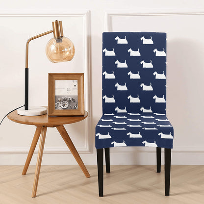 Scottish Terriers Print Design LKS303 Dining Chair Slipcover