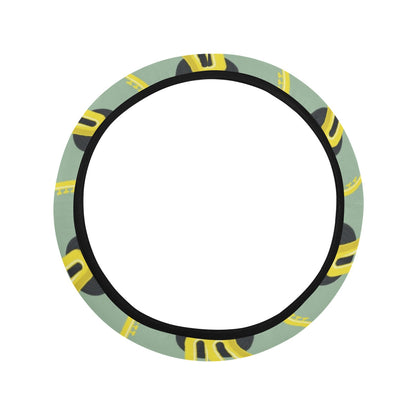 Saxophone Print Design LKS405 Steering Wheel Cover with Elastic Edge