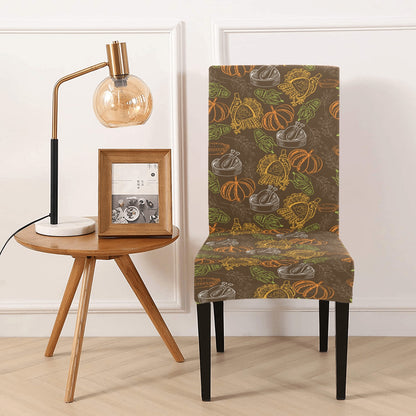 Thanksgiving Print Design LKS301 Dining Chair Slipcover