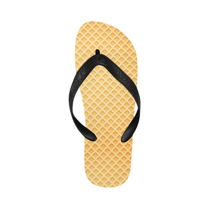 Waffle Texture Print Design LKS302 Flip Flops