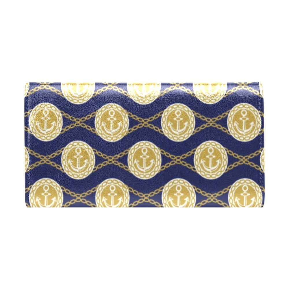 Anchor Luxury Pattern Women's Trifold Wallet