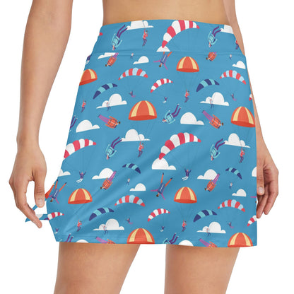 Skydiver Print Design LKS306 17" Golf & Pickleball Skort with Pockets
