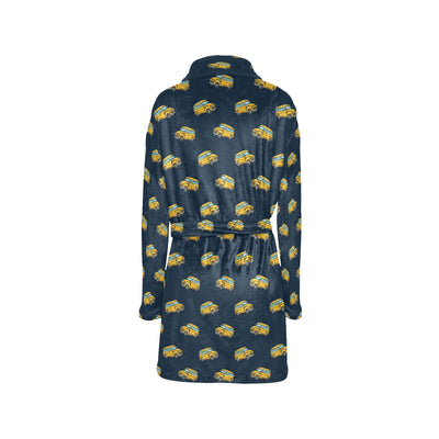 School Bus Print Design LKS304 Women's Fleece Robe