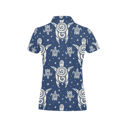 Sea Turtle Tribal Women's Polo Shirt