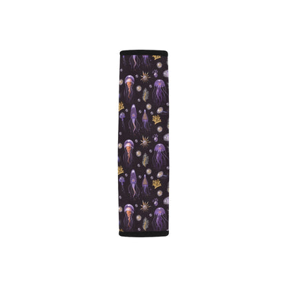 Seaweed With Jelly Fish Print Design LKS305 Car Seat Belt Cover