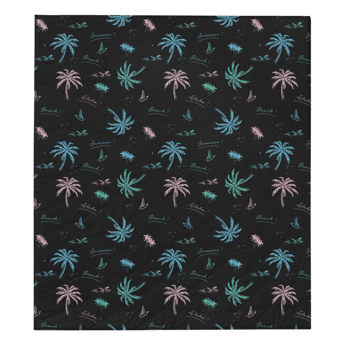 Aloha Hawaii Pattern Print Design 03 Premium Quilt