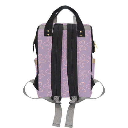 Plumeria Pattern Print Design A01 Diaper Bag Backpack