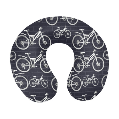 Mountain bike Pattern Print Design 02 U-Shaped Travel Neck Pillow