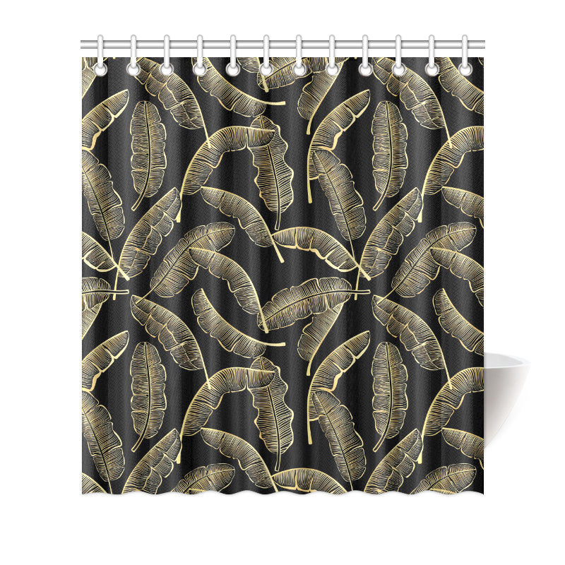 Banana Leaf Pattern Print Design BL07 Shower Curtain