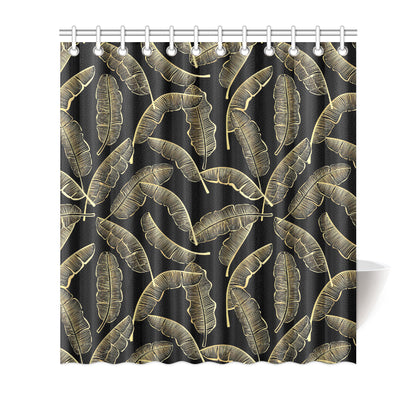 Banana Leaf Pattern Print Design BL07 Shower Curtain