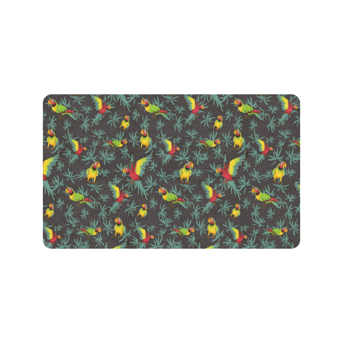 Parrot Themed Print Rubber Doormat